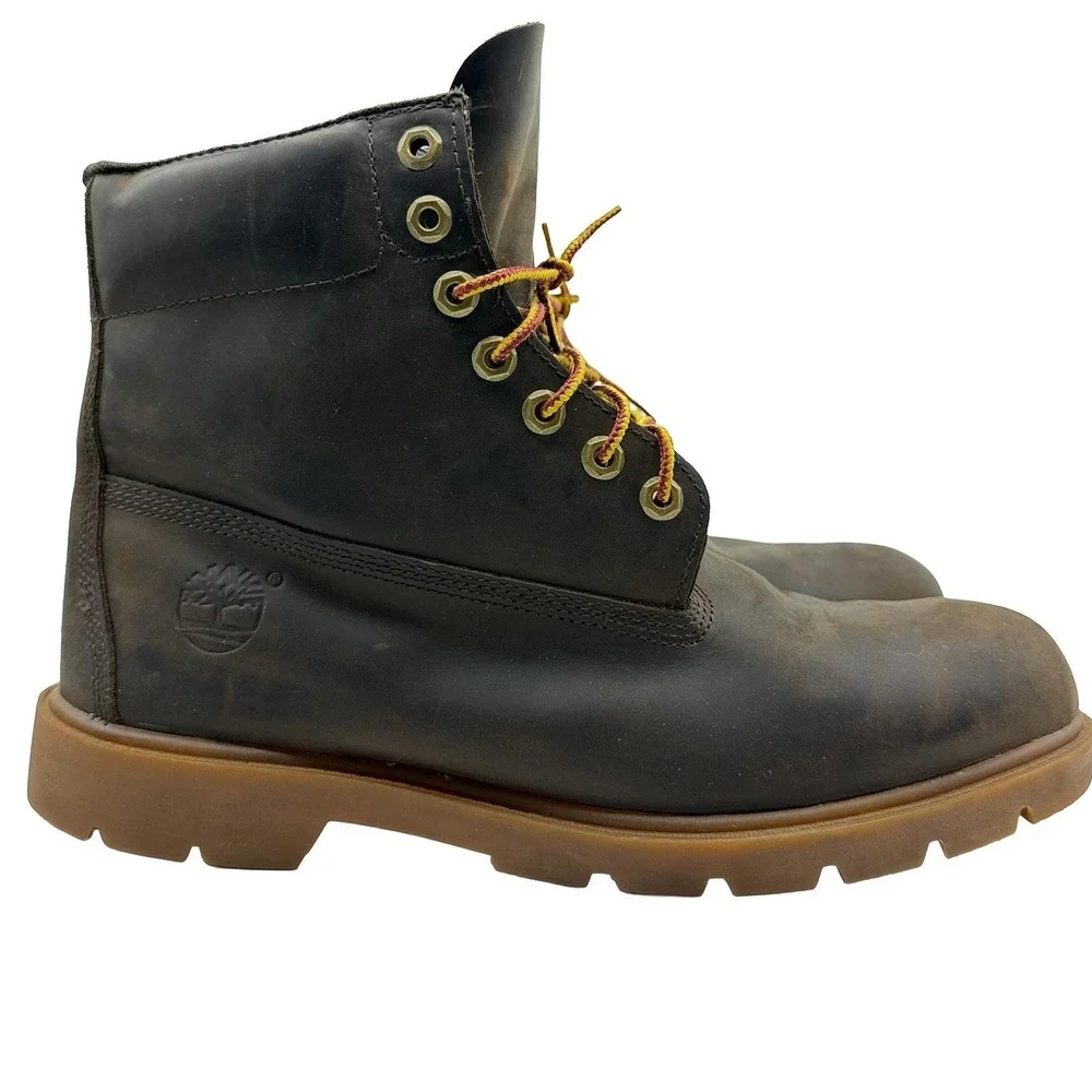 Timberland 6 Inch  Dark Brown Leather Waterproof Boots Primaloft A111Q Size 10.5